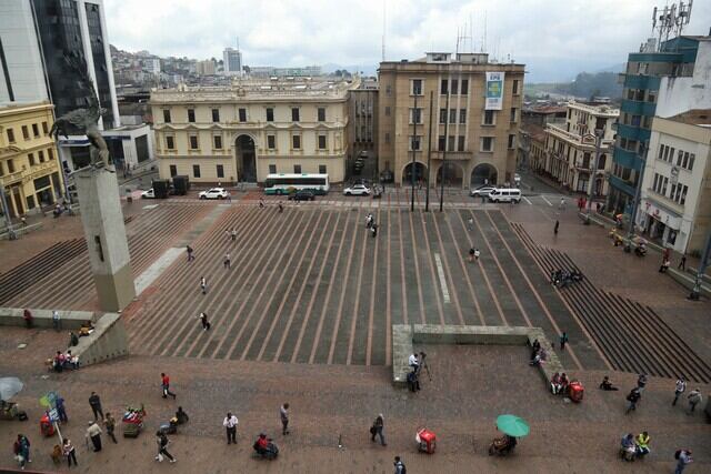 Plaza de Bolívar, en Manizales