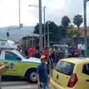 Lugar de los hechos donde el hombre se prendió fuego en Medellín, Antioquia.