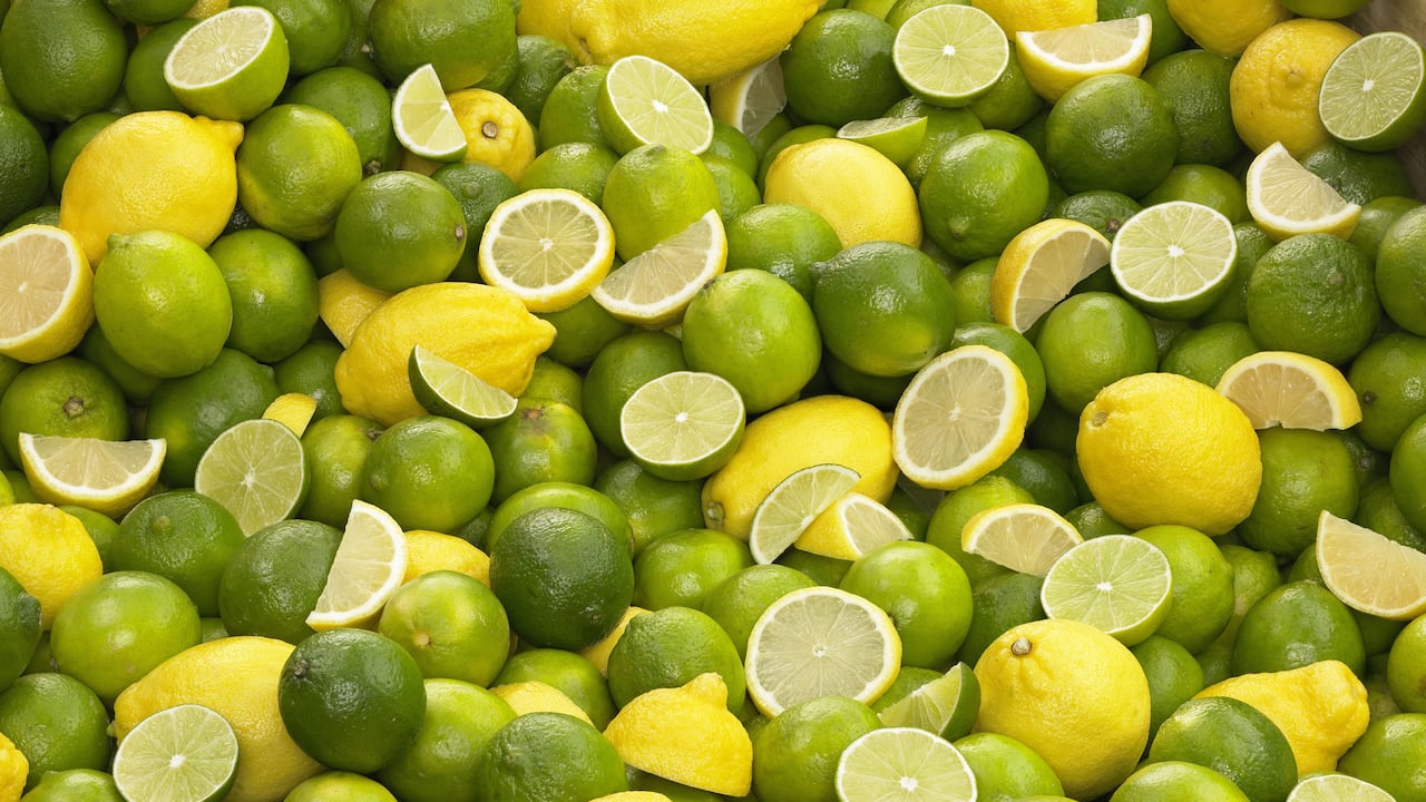 Fondo de lima y limón