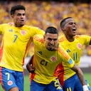 Selección Colombia celebra gracias a Daniel Muñoz el primer gol de la Copa América