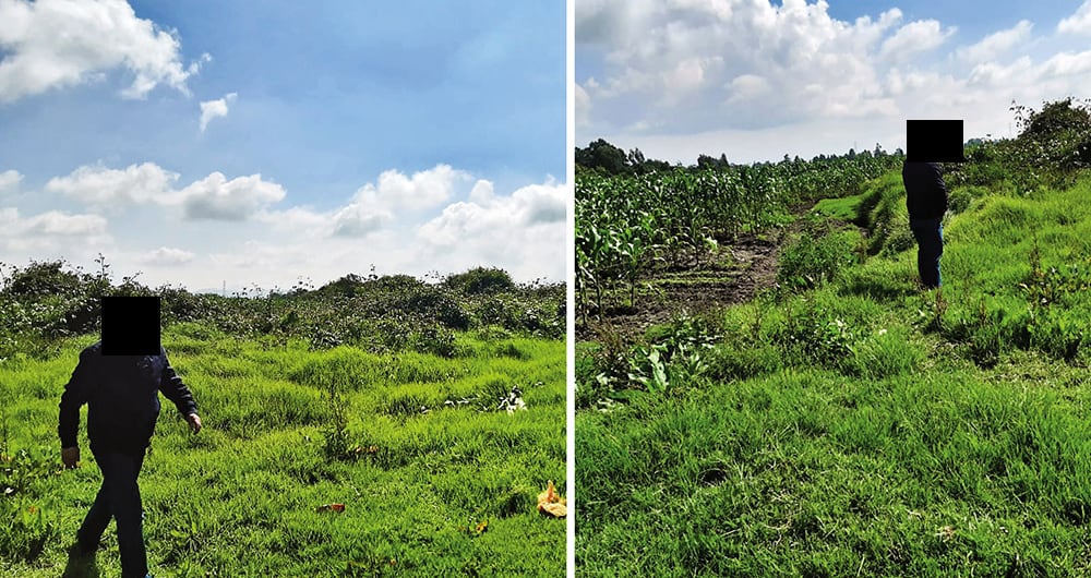 En la denuncia se adjuntaron imágenes que ubican, supuestamente, al intermediario en el lote que trata de vender para ganar una multimillonaria comisión. Pide que se la paguen fuera del país.