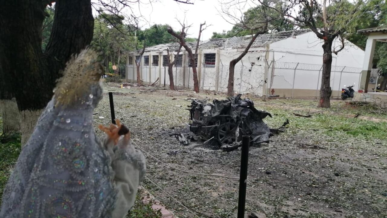 La explosión se presentó a unos 20 metros de donde está la Virgen de la Protección.