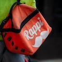 Una bolsa de entrega Rappi de un mensajero el 11 de diciembre de 2020, en Bogotá, Colombia (Foto de Sebastian Barros / NurPhoto a través de Getty Images)