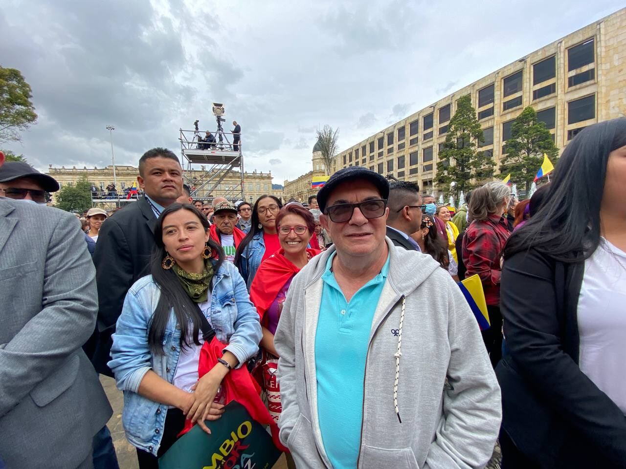 Timochenko arribó a la Plaza de Bolívar por las marchas del 14 de febrero.