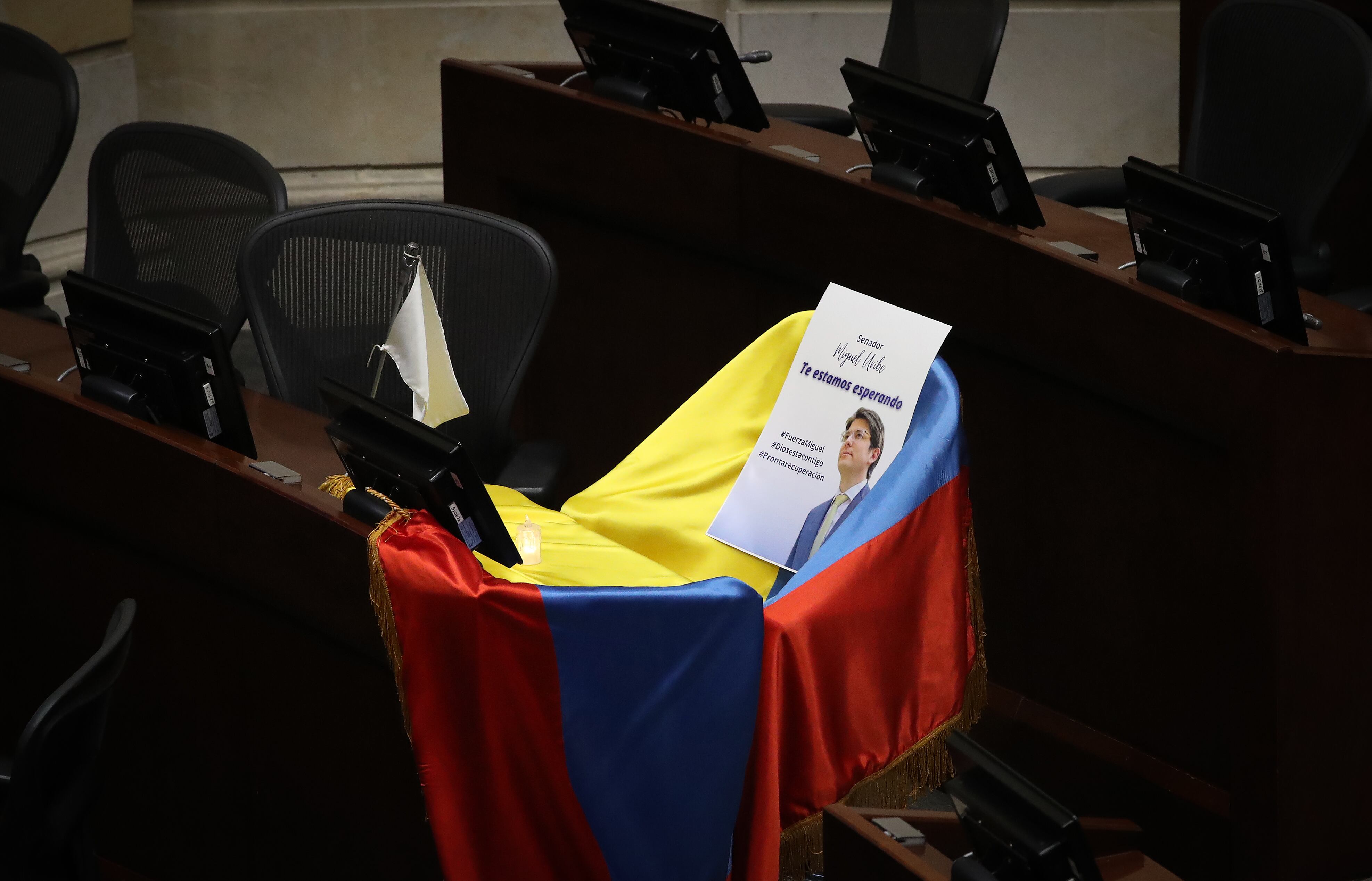 Curul del Senador Miguel Uribe Turbay