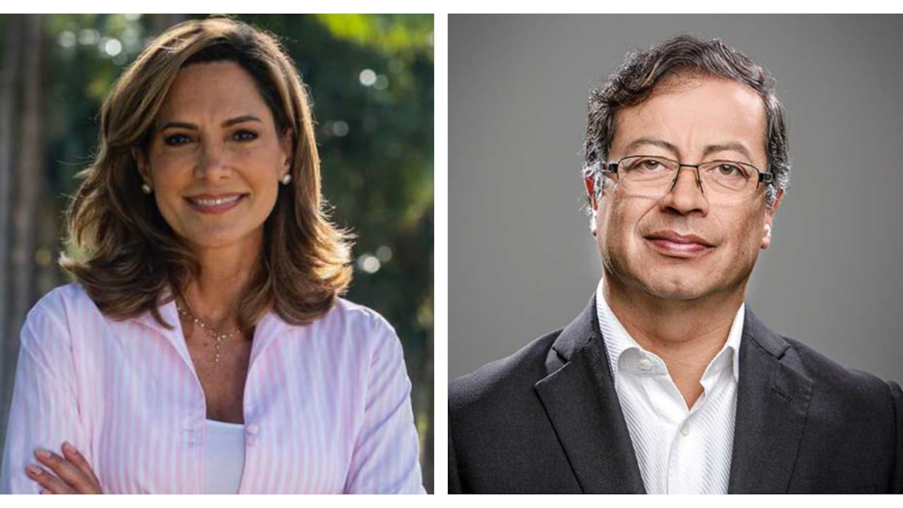 María Elvira Salazar y Gustavo Petro