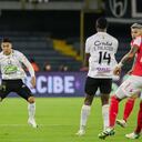 Imagen del partido entre Independiente Santa Fe y Once Caldas, por los cuadrangulares del primer semestre del 2024.