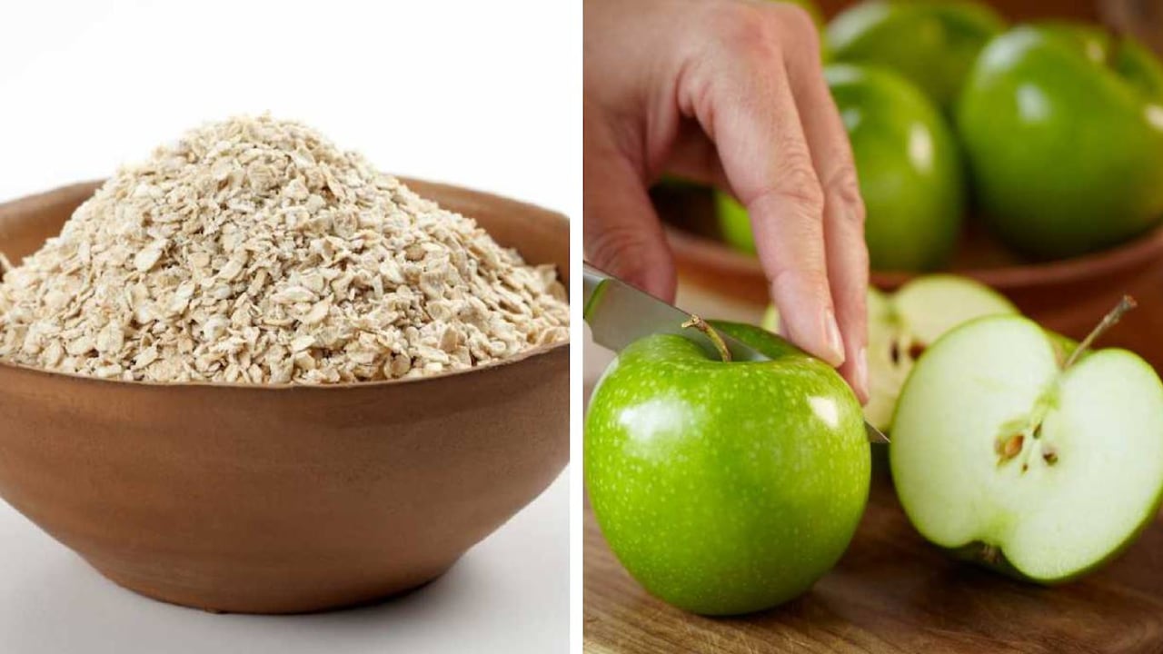 El consumo de avena y manzana puede ayudar a mantener los niveles de colesterol en la sangre dentro de una margen saludable.