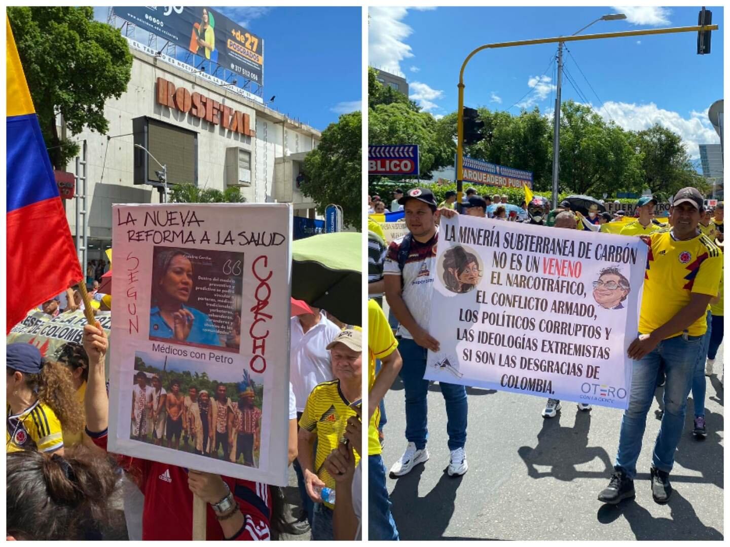 Así eran algunas de las pancartas.