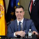 El presidente del Gobierno español, Pedro Sánchez, asiste a una reunión con empresarios españoles en un hotel en Beijing, el viernes 31 de marzo de 2023.(AP Photo/Ng Han Guan)