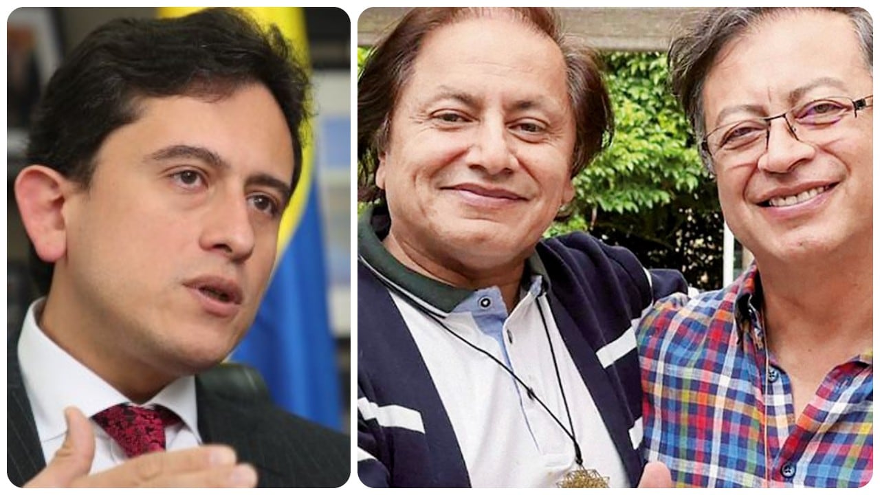El ministro Luis Carlos Reyes, Juan Fernando Petro y Gustavo Petro.