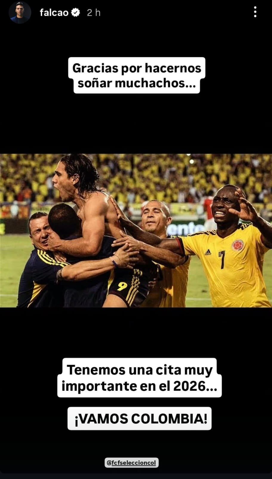 Falcao García y su mensaje previo al partido ante Bolivia en Barranquilla