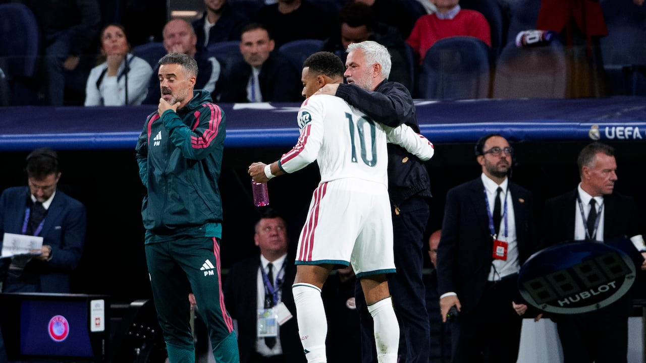 José Mourinho con Kylian Mbappé