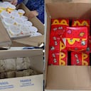 Estos son los combos de hamburguesa que trataron de ingresar a El Buen Pastor, aunque estaba expresamente prohibido.