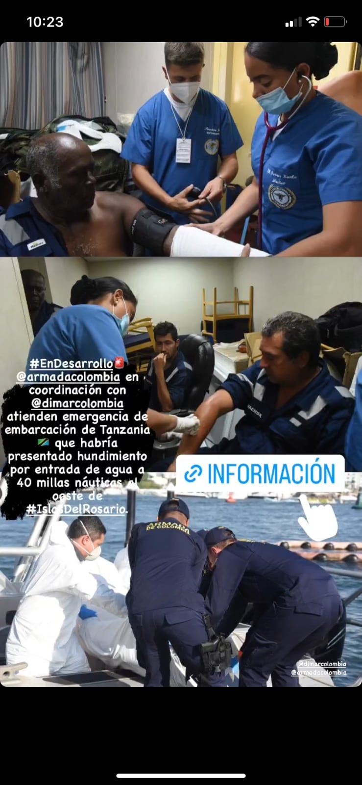 Armada Nacional atendió a los afectados