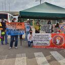 Trabajadores en huelga en el Cerrejón