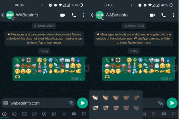 Nueva paquete de emojis de WhatsApp