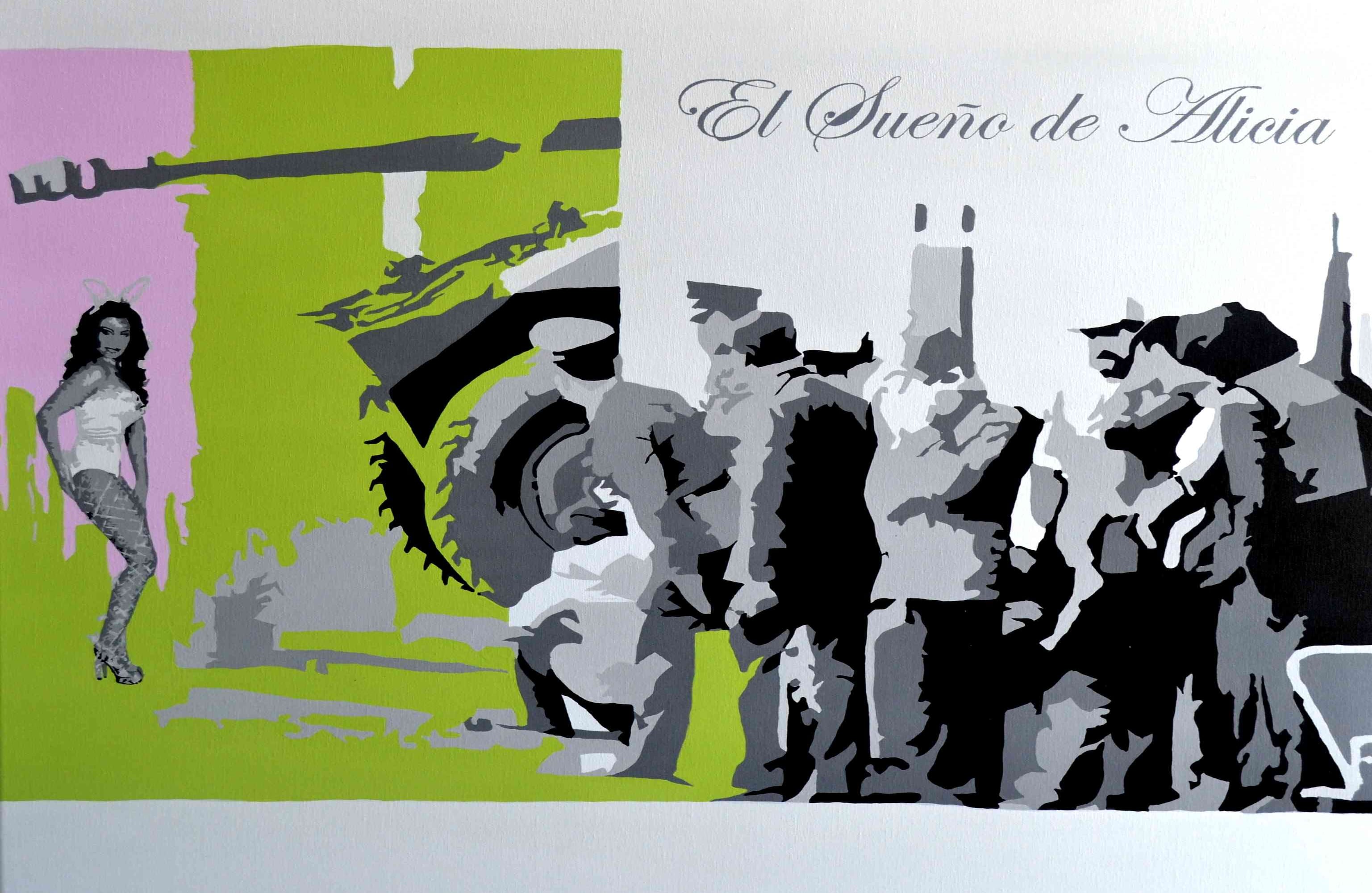 EL SUEÑO DE ALICIA. Leonardo Infante. Acrílico.