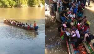 Las familias campesinas del Catatumbo escapan por los ríos de la región, directamente hacia Venezuela, para escapar del infierno de la guerra entre estos grupos armados al margen de la ley.