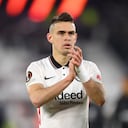 Rafael Santos Borré con el Eintrach Frankfurt.