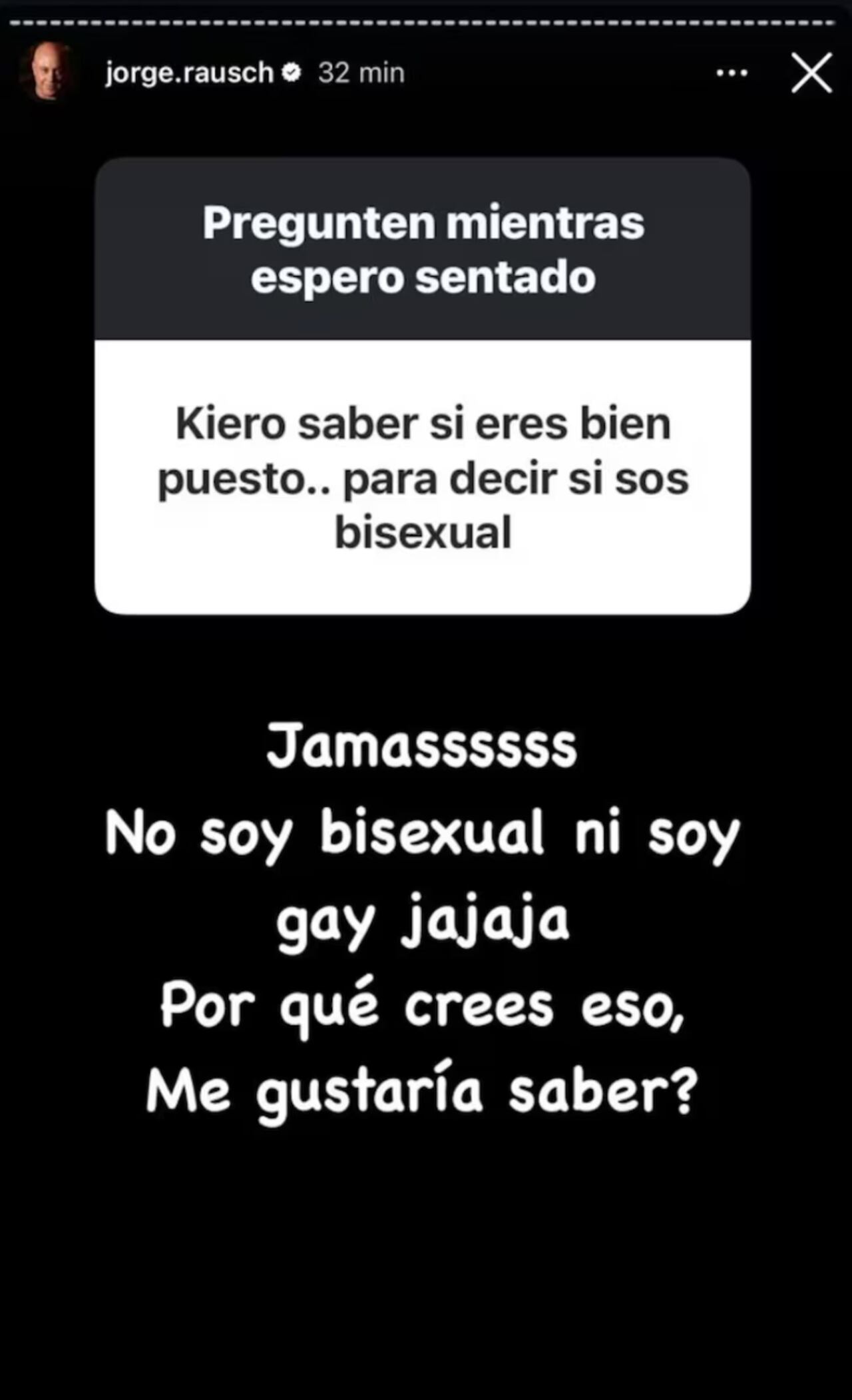 Jorge Rausch reveló su orientación sexual.