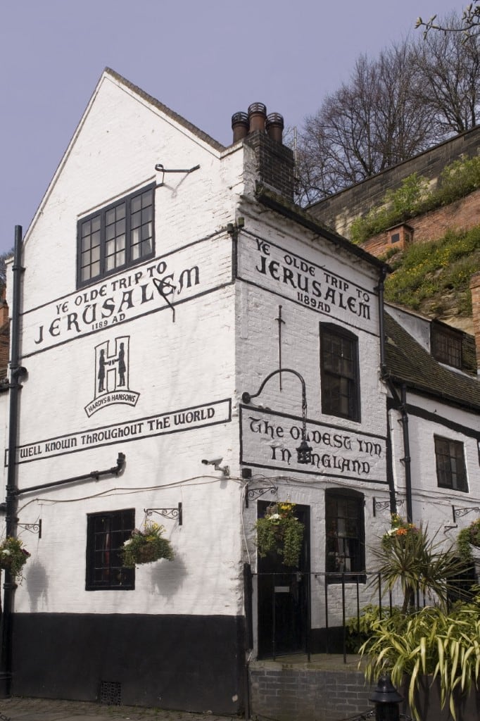 Trip to Jerusalem Inn, considerada la posada más antigua de Inglaterra; Nottingham, Inglaterra, Reino Unido, Europa (Foto de Rolf Richardson / Robert Harding Heritage / robertharding vía AFP)