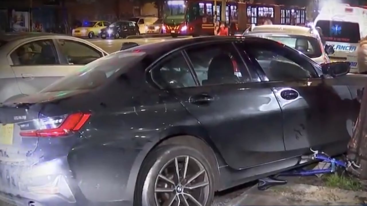 Accidente de tránsito en Bogotá, esta noche de martes 17 de marzo.