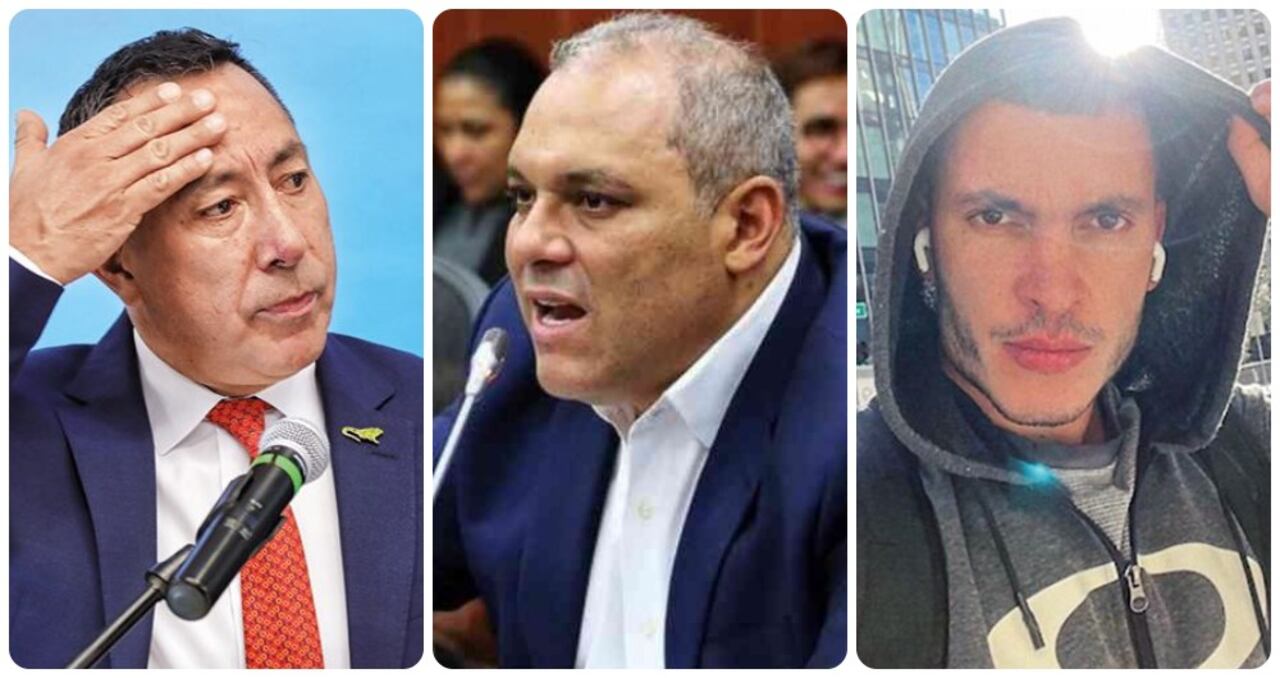 Ricardo Roa, José David Name y Julián Caicedo, pareja de Roa.