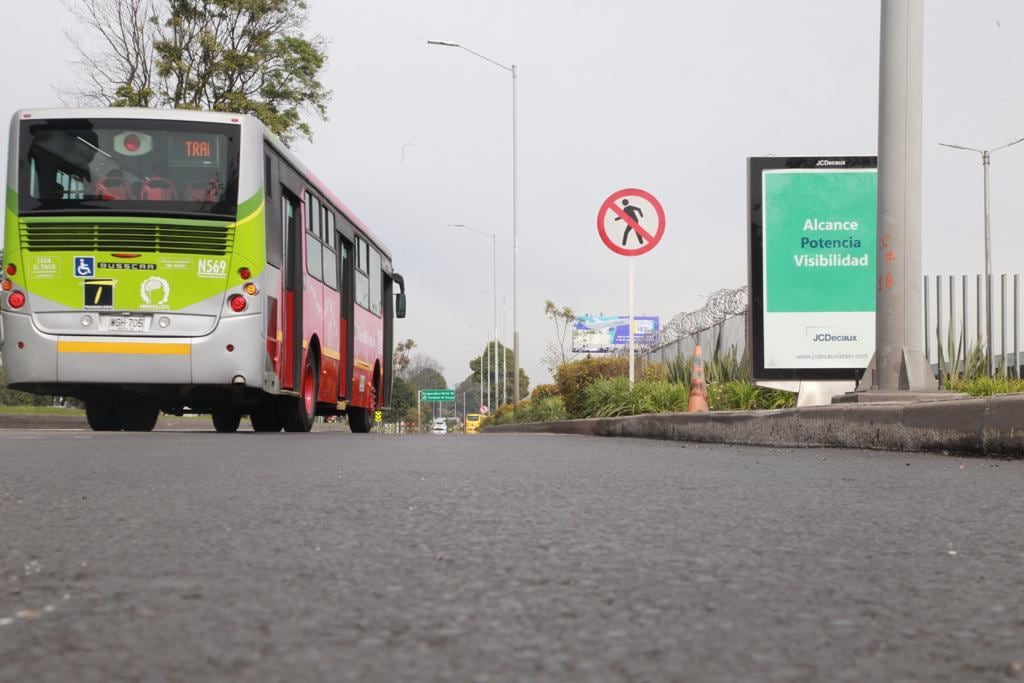 El tramo intervenido está ubicado en inmediaciones del aeropuerto internacional El Dorado de Bogotá