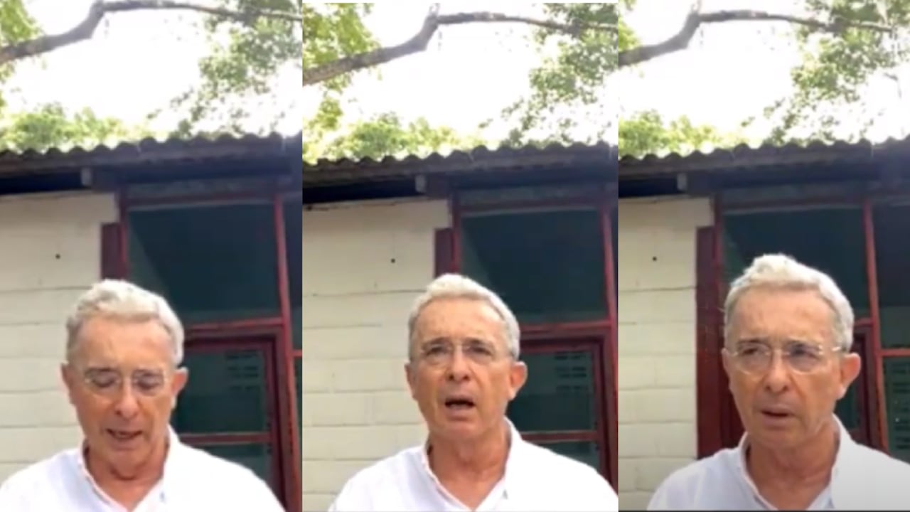 Álvaro Uribe habla después de que quedara libre.