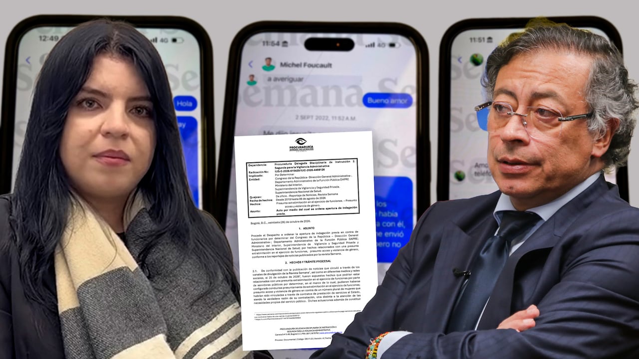 Deicy Jiménez y Gustavo Petro.