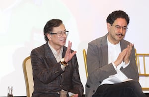 El expresidente de Colombia, Gustavo Petro, y el líder de la oposición y senador del Pacto Histórico, Iván Cepeda, liderarán hoy la presentación del Gabinete por la Vida