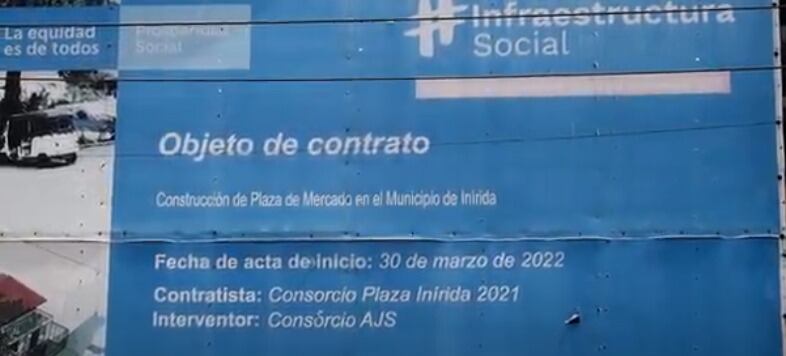 Proyecto Plaza de mercado de Inírida, Guainía, presenta demoras.