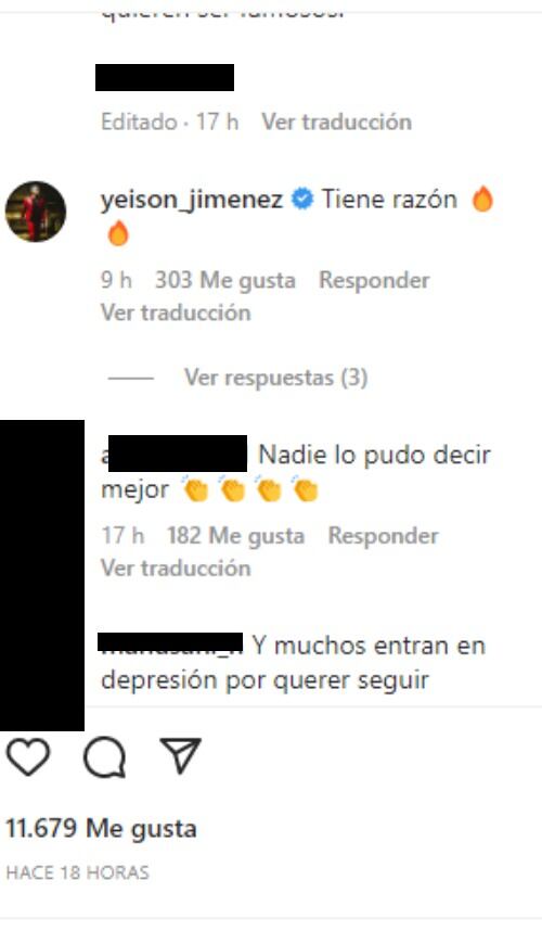 El cantante apoyó las palabras de Lokillo.