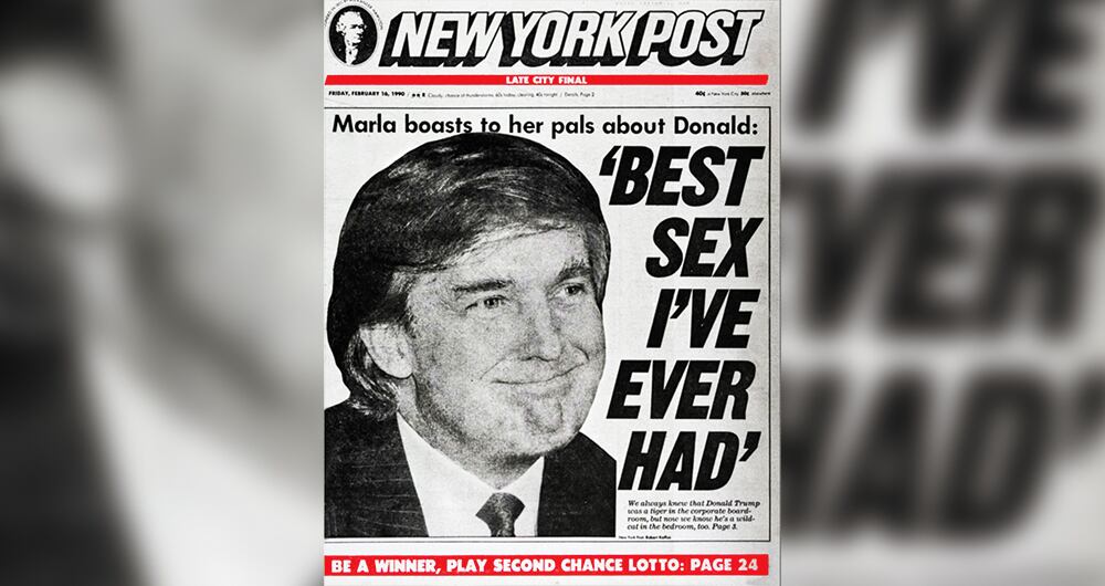 En un titular de página completa, en letras gigantes al lado del rostro a blanco y negro del magnate, se leía gigante: “El mejor sexo de mi vida”. Detrás de esa portada y de esa infidelidad, había una gran historia. 