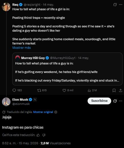 Una publicación humorística en X se volvió tendencia luego de recibir una respuesta polémica de Elon Musk.