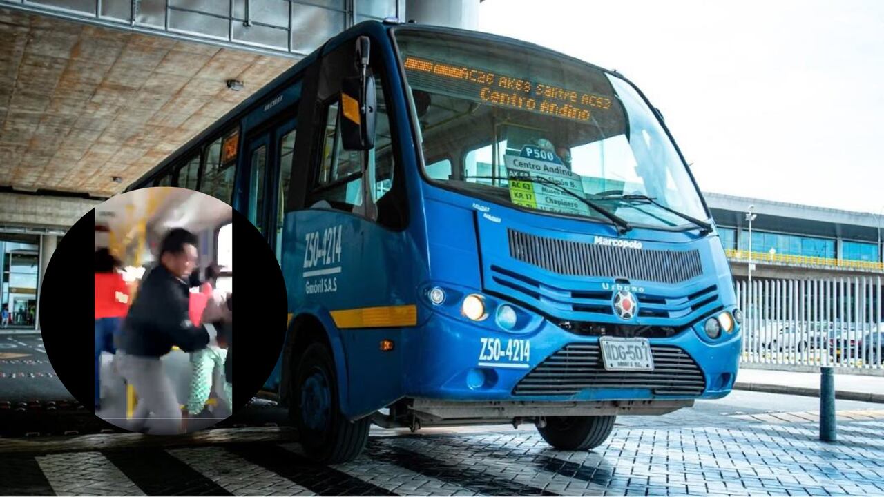 Un conductor y usuario se fueron a golpes al interior de un bus de SITP.