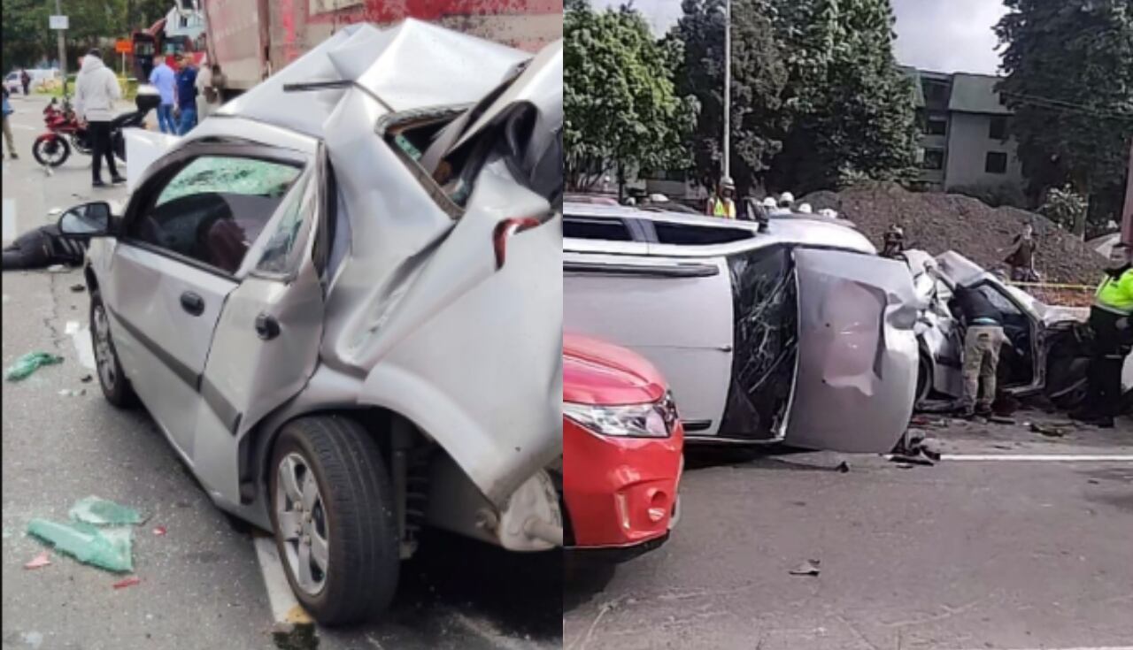 El accidente Involucró una volqueta, tres automóviles y una motocicleta.