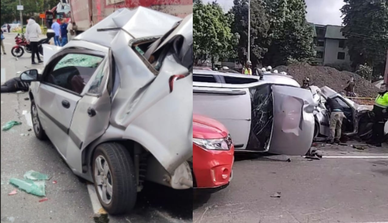 El accidente Involucró una volqueta, tres automóviles y una motocicleta.