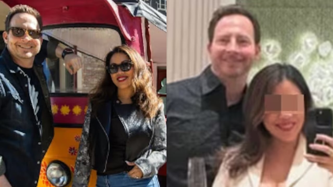 Matthew Mitchell y su esposa, a quien asesinó junto a sus hijos.