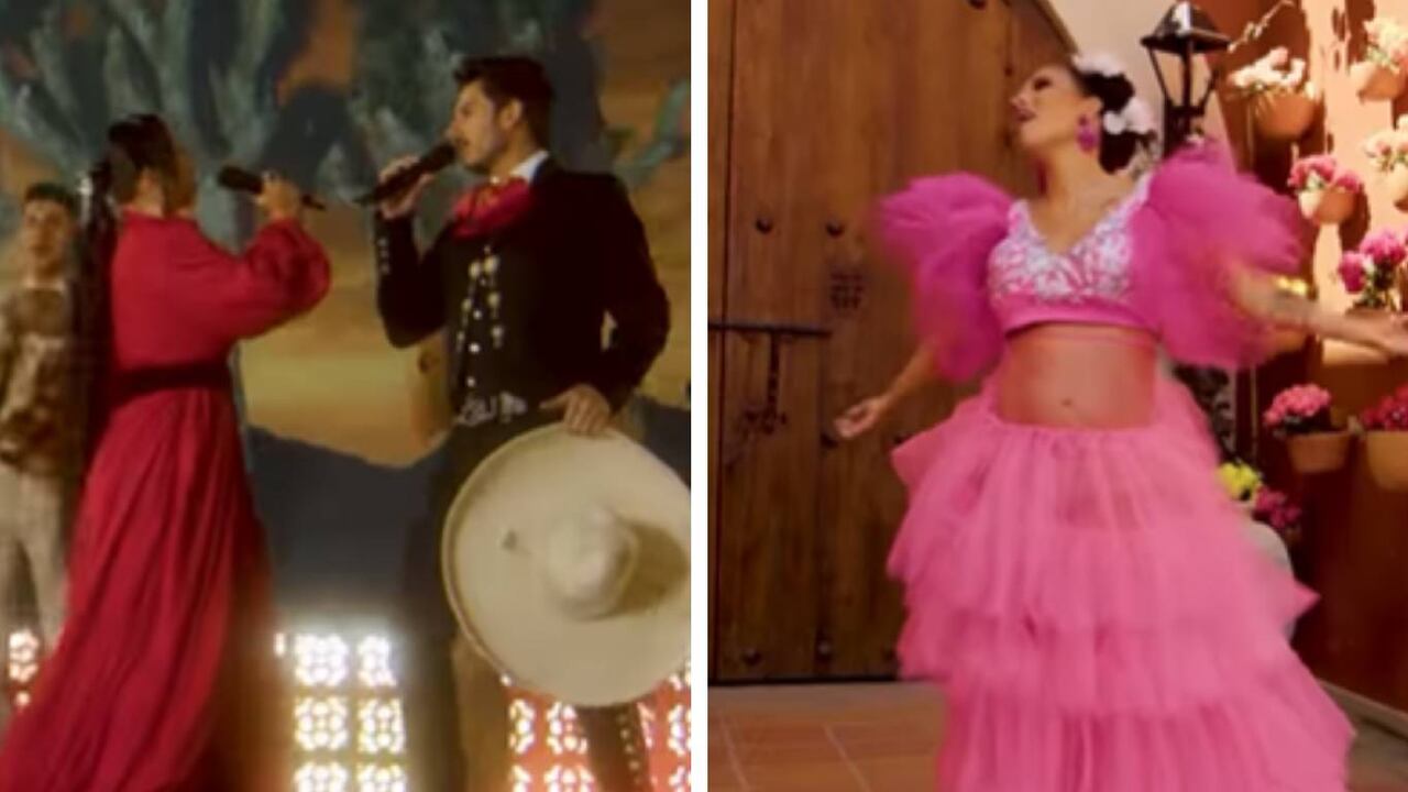 La influenciadora interpretó la reconocida canción con su pareja, el cantante Pipe Bueno. Foto: Instagram @luisafernandaw. Montaje SEMANA.