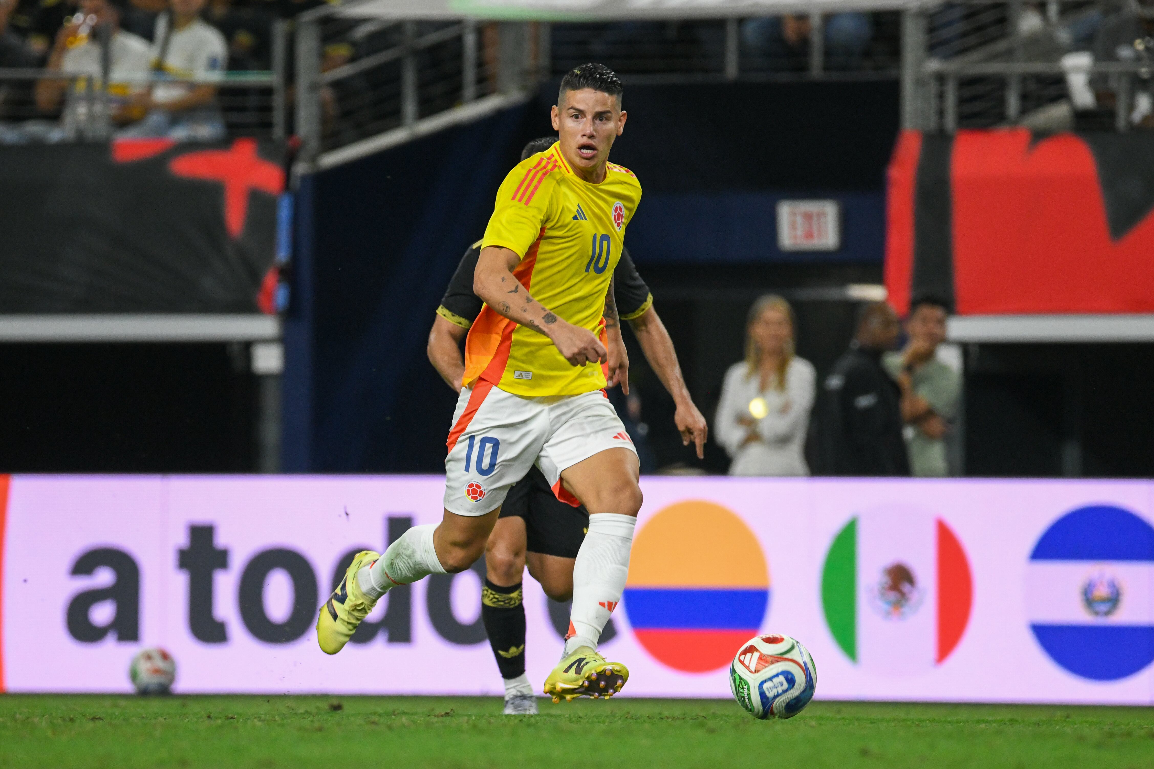 Imagen del partido amistoso entre Colombia y México, en los Estados Unidos.