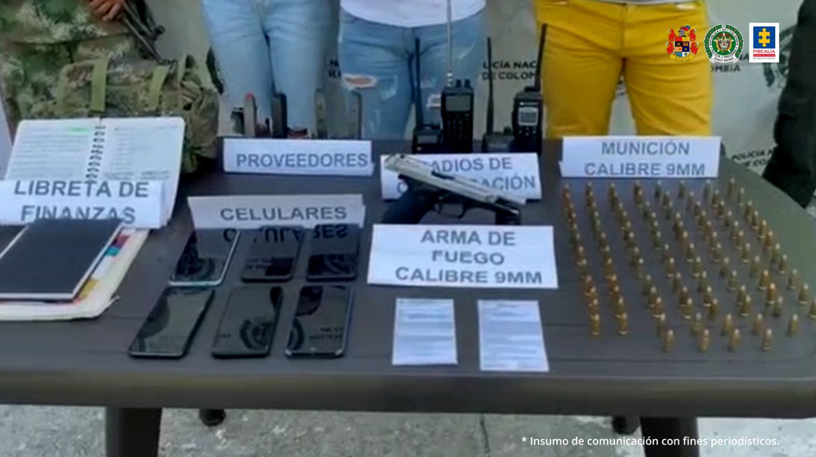 Varios de los elementos decomisados durante el procedimiento adelantado en zona rural de Sabanas de San Ángel