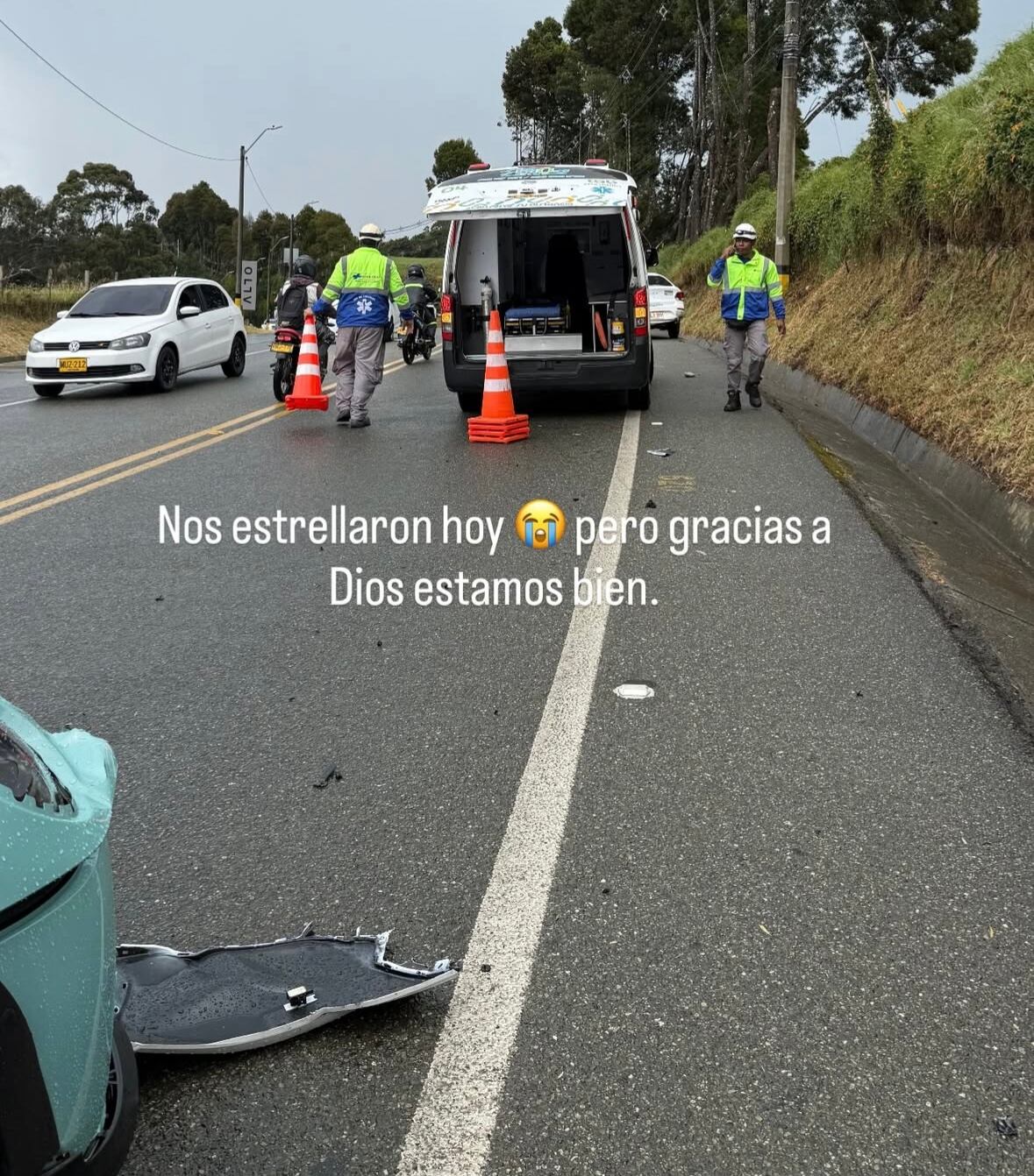 Silvy Araujo se mostró bastante afectada tras protagonizar fuerte accidente en carretera.