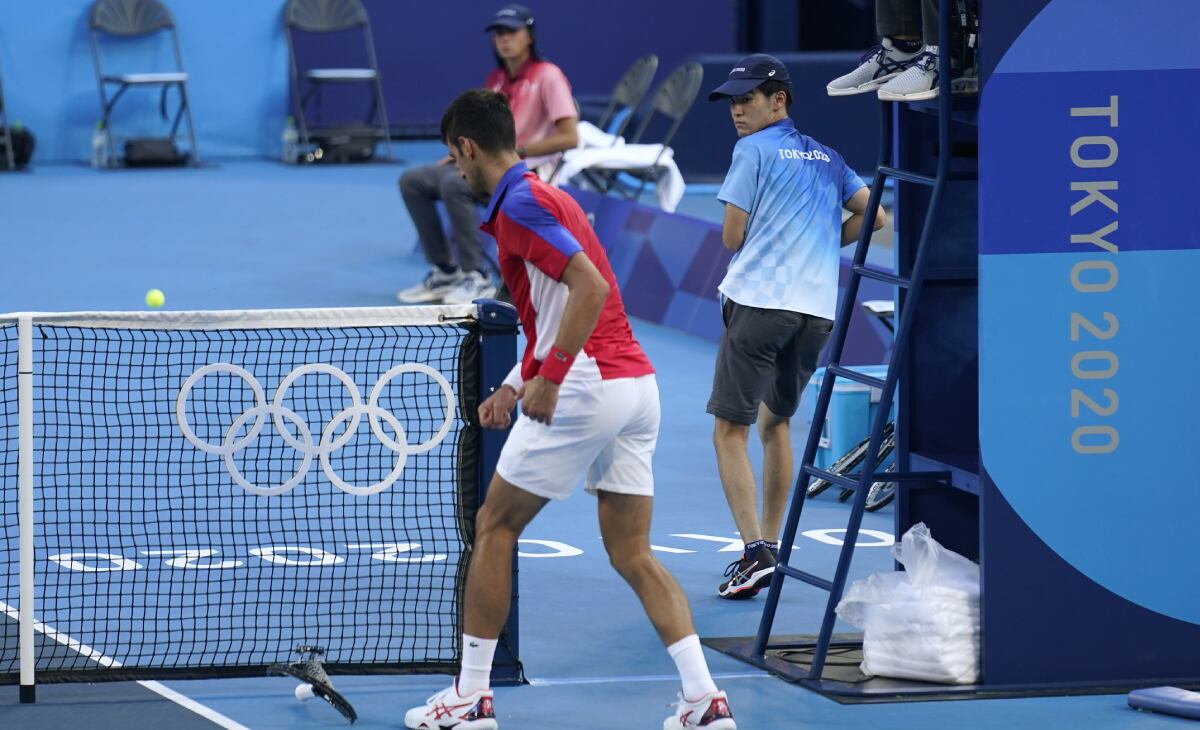 Novak Djokovic y su reacción al perder un punto