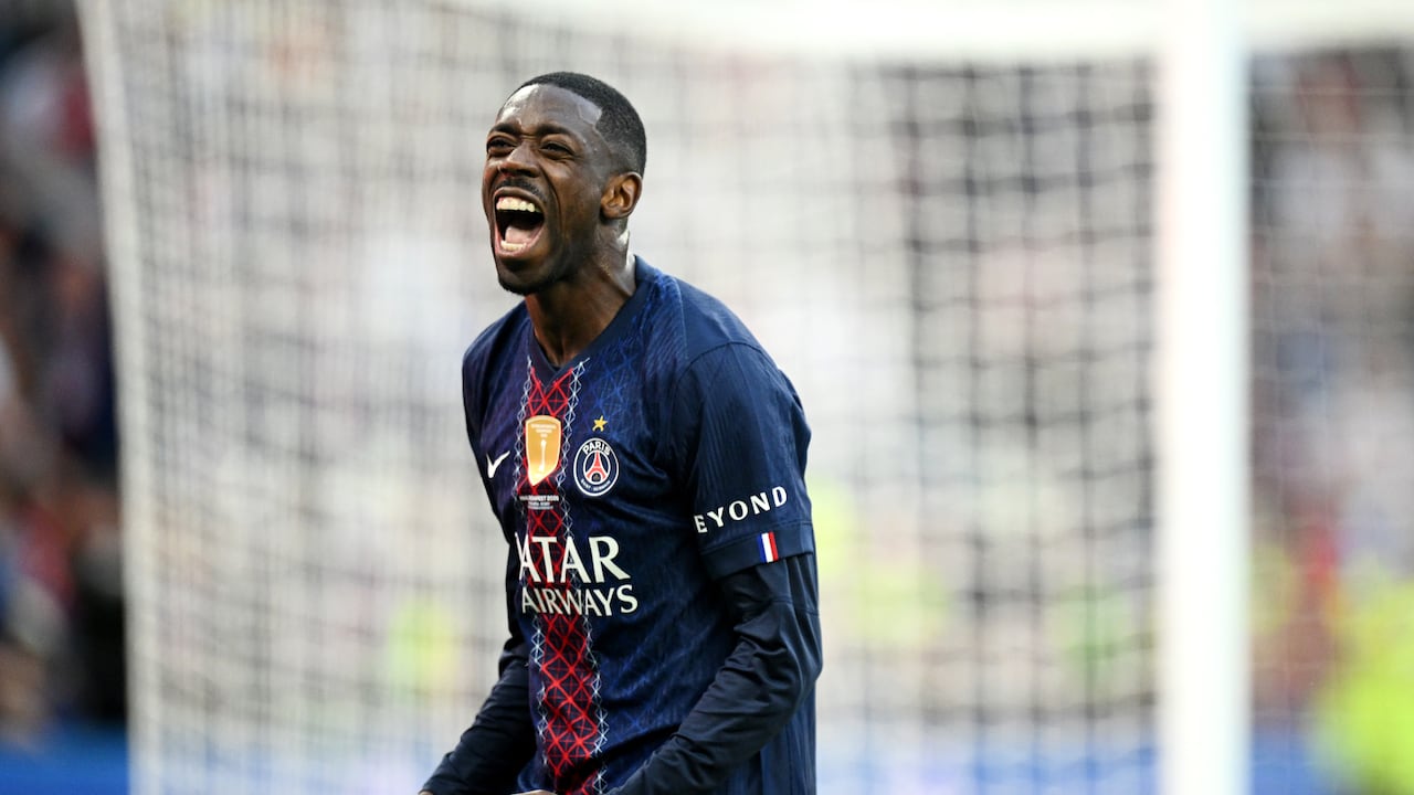 Ousmane Dembelé celebrando en la final de Champions League 2025/2026.