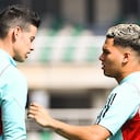 James Rodríguez y Juan Fernando Quintero durante la última convocatoria de la Selección Colombia