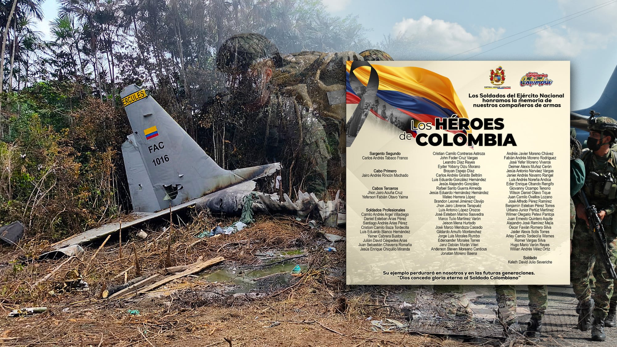 Soldados accidente avión