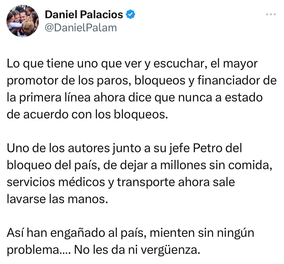 Mensaje Daniel Palacios