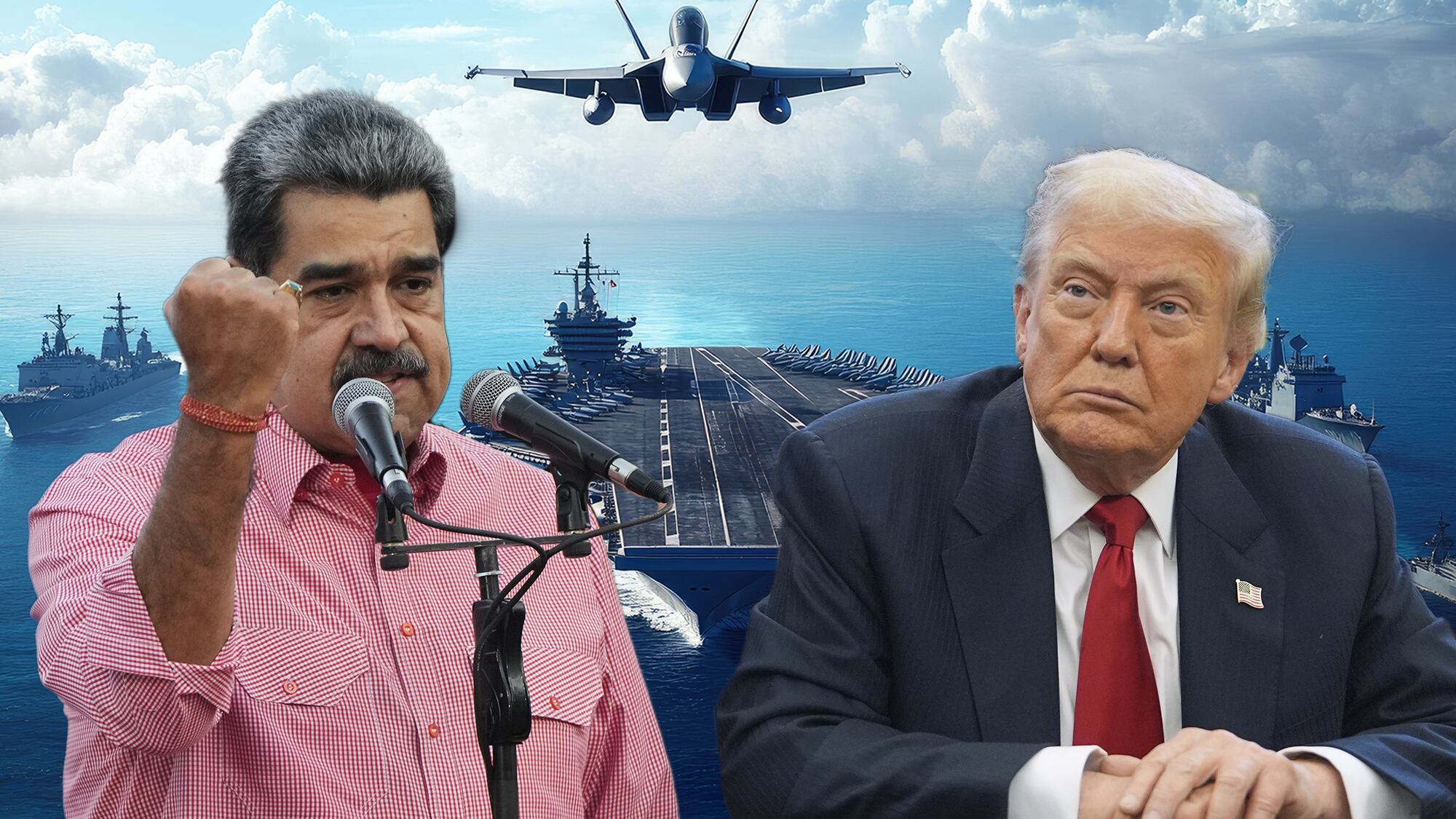 Donald Trump, Nicolás Maduro, el despliegue militar en el Caribe